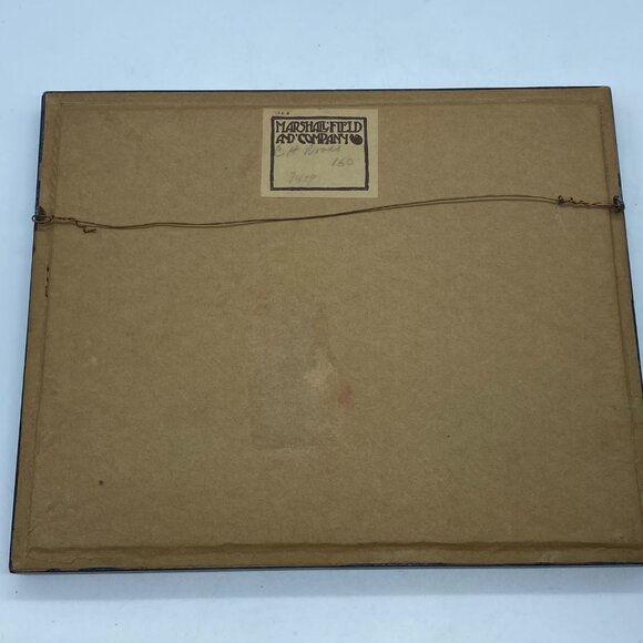 Vtg Marshall Field & Company Framed Horse-Drawn Carriage Silhouette Art Signed - Picture 3 of 6